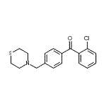 结构式 CAS# 898782-90-6, (2-氯苯基)[4-(4-硫代吗啉基甲基)苯基]甲酮