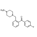 structure of CAS# 898783-11-4, (4-Fluorophenyl){2-[(4-methyl-1-piperazinyl)methyl]phenyl}methanone;4'-fluoro-2-(4-methylpiperazinomethyl) benzophenone