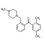 structure of CAS# 898783-17-0, (2,5-Dimethylphenyl){2-[(4-methyl-1-piperazinyl)methyl]phenyl}methanone;2,5-dimethyl-2'-(4-methylpiperazinomethyl) benzophenone