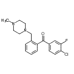 structure of CAS# 898783-27-2, (4-Chloro-3-fluorophenyl){2-[(4-methyl-1-piperazinyl)methyl]phenyl}methanone;4-chloro-3-fluoro-2'-(4-methylpiperazinomethyl) benzophenone