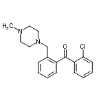 structure of CAS# 898783-31-8, (2-Chlorophenyl){2-[(4-methyl-1-piperazinyl)methyl]phenyl}methanone;2-chloro-2'-(4-methylpiperazinomethyl) benzophenone