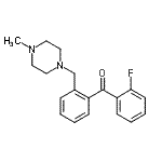 structure of CAS# 898783-33-0, (2-Fluorophenyl){2-[(4-methyl-1-piperazinyl)methyl]phenyl}methanone;2-fluoro-2'-(4-methylpiperazinomethyl) benzophenone