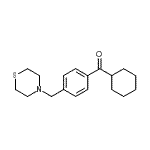 structure of CAS# 898783-34-1, Cyclohexyl[4-(4-thiomorpholinylmethyl)phenyl]methanone;cyclohexyl 4-(thiomorpholinomethyl)phenyl ketone