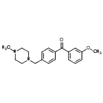 structure of CAS# 898783-47-6, (3-Methoxyphenyl){4-[(4-methyl-1-piperazinyl)methyl]phenyl}methanone;3-methoxy-4'-(4-methylpiperazinomethyl) benzophenone