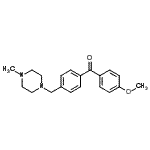 structure of CAS# 898783-48-7, (4-Methoxyphenyl){4-[(4-methyl-1-piperazinyl)methyl]phenyl}methanone;4-methoxy-4'-(4-methylpiperazinomethyl) benzophenone