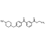 structure of CAS# 898783-53-4, Ethyl 3-{4-[(4-methyl-1-piperazinyl)methyl]benzoyl}benzoate;3-carboethoxy-4'-(4-methylpiperazinomethyl) benzophenone