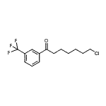 structure of CAS# 898783-60-3, 7-Chloro-1-[3-(trifluoromethyl)phenyl]-1-heptanone;7-chloro-1-oxo-1-(3-trifluoromethylphenyl)heptane