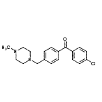 structure of CAS# 898783-63-6, (4-Chlorophenyl){4-[(4-methyl-1-piperazinyl)methyl]phenyl}methanone;4-chloro-4'-(4-methylpiperazinomethyl) benzophenone