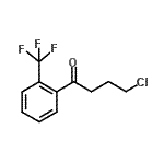 structure of CAS# 898783-64-7, 4-Chloro-1-[2-(trifluoromethyl)phenyl]-1-butanone;4-Chloro-1-oxo-1-(2-trifluoromethylphenyl)butane