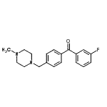 structure of CAS# 898783-65-8, (3-Fluorophenyl){4-[(4-methyl-1-piperazinyl)methyl]phenyl}methanone;3-fluoro-4'-(4-methylpiperazinomethyl) benzophenone