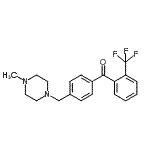 structure of CAS# 898783-91-0, {4-[(4-Methyl-1-piperazinyl)methyl]phenyl}[2-(trifluoromethyl)phenyl]methanone;4'-(4-methylpiperazinomethyl)-2-trifluoromethylbenzophenone