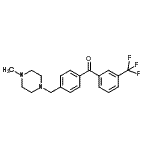 structure of CAS# 898783-93-2, {4-[(4-Methyl-1-piperazinyl)methyl]phenyl}[3-(trifluoromethyl)phenyl]methanone;4'-(4-methylpiperazinomethyl)-3-trifluoromethylbenzophenone