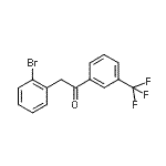 结构式 CAS# 898784-17-3, 2-(2-溴苯基)-1-[3-(三氟甲基)苯基]乙酮