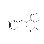 structure of CAS# 898784-19-5, 2-(3-Bromophenyl)-1-[2-(trifluoromethyl)phenyl]ethanone;2-(3-bromophenyl)-2'-trifluoromethylacetophenone