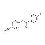 结构式 CAS# 898784-43-5, 4-[2-(4-碘苯基)-2-氧代乙基]苯甲腈