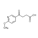 结构式 CAS# 898784-56-0, 4-(6-甲氧基-3-吡啶基)-4-氧代丁酸