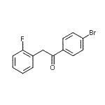 结构式 CAS# 898784-65-1, 1-(4-溴苯基)-2-(2-氟苯基)乙酮