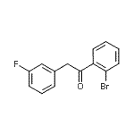 structure of CAS# 898784-67-3, 1-(2-Bromophenyl)-2-(3-fluorophenyl)ethanone;2'-Bromo-2-(3-fluorophenyl)acetophenone