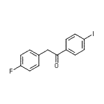 structure of CAS# 898784-87-7, 2-(4-Fluorophenyl)-1-(4-iodophenyl)ethanone;2-(4-fluorophenyl)-4'-iodoacetophenone