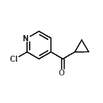 structure of CAS# 898785-12-1, (2-Chloro-4-pyridinyl)(cyclopropyl)methanone;(2-Chloropyridin-4-yl)(cyclopropyl)methanone;3-Chloro-4-pyridylcyclopropyl ketone;MFCD07699431