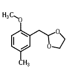 结构式 CAS# 898785-31-4, 2-(2-甲氧基-5-甲基苄基)-1,3-二氧戊环