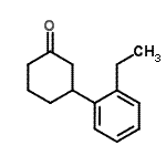 structure of CAS# 898785-38-1, 3-(2-Ethylphenyl)cyclohexanone;3-(2-Ethylphenyl)cyclohexanone