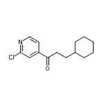 CAS#: 898785-45-0， 1-(2-Chloro-4-pyridinyl)-3-cyclohexyl-1-propanone