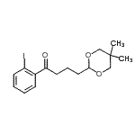 结构式 CAS# 898785-54-1, 4-(5,5-二甲基-1,3-二恶烷-2-基)-1-(2-碘苯基)-1-丁酮