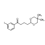 structure of CAS# 898785-56-3, 4-(5,5-Dimethyl-1,3-dioxan-2-yl)-1-(3-iodophenyl)-1-butanone;4-(5,5-dimethyl-1,3-dioxan-2-yl)-3'-iodobutyrophenone