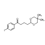 structure of CAS# 898785-58-5, 4-(5,5-Dimethyl-1,3-dioxan-2-yl)-1-(4-iodophenyl)-1-butanone;4-(5,5-dimethyl-1,3-dioxan-2-yl)-4'-iodobutyrophenone