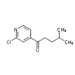 结构式 CAS# 898785-67-6, 1-(2-氯-4-吡啶基)-4-甲基-1-戊酮