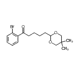 structure of CAS# 898785-76-7, 1-(2-Bromophenyl)-5-(5,5-dimethyl-1,3-dioxan-2-yl)-1-pentanone;2'-bromo-5-(5,5-dimethyl-1,3-dioxan-2-yl)valerophenone