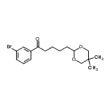 structure of CAS# 898785-78-9, 1-(3-Bromophenyl)-5-(5,5-dimethyl-1,3-dioxan-2-yl)-1-pentanone;3'-bromo-5-(5,5-dimethyl-1,3-dioxan-2-yl)valerophenone