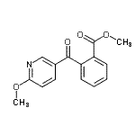 结构式 CAS# 898786-03-3, 甲基2-[(6-甲氧基-3-吡啶基)羰基]苯甲酸酯