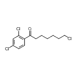 structure of CAS# 898786-16-8, 7-Chloro-1-(2,4-dichlorophenyl)-1-heptanone;7-chloro-1-(2,4-dichlorophenyl)-1-oxoheptane