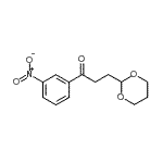 结构式 CAS# 898786-21-5, 3-(1,3-二恶烷-2-基)-1-(3-硝基苯基)-1-丙酮