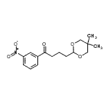 结构式 CAS# 898786-27-1, 4-(5,5-二甲基-1,3-二恶烷-2-基)-1-(3-硝基苯基)-1-丁酮