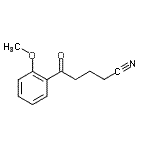 structure of CAS# 898786-49-7, 5-(2-Methoxyphenyl)-5-oxopentanenitrile;5-(2-methoxyphenyl)-5-oxovaleronitrile