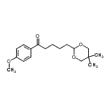 structure of CAS# 898786-53-3, 5-(5,5-Dimethyl-1,3-dioxan-2-yl)-1-(4-methoxyphenyl)-1-pentanone;5-(5,5-dimethyl-1,3-dioxan-2-yl)-4'-methoxyvalerophenone