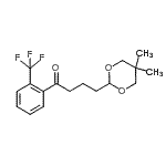 structure of CAS# 898786-61-3, 4-(5,5-Dimethyl-1,3-dioxan-2-yl)-1-[2-(trifluoromethyl)phenyl]-1-butanone;4-(5,5-di<wbr>methyl-1,<wbr>3-dioxan-<wbr>2-yl)-2'-<wbr>trifluoro<wbr>methylbut<wbr>yrophenone