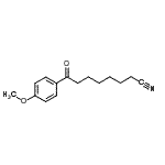 structure of CAS# 898786-68-0, 8-(4-Methoxyphenyl)-8-oxooctanenitrile;8-(4-methoxyphenyl)-8-oxooctanenitrile