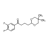 structure of CAS# 898786-97-5, 1-(3,4-Difluorophenyl)-4-(5,5-dimethyl-1,3-dioxan-2-yl)-1-butanone;3',4'-difluoro-4-(5,5-dimethyl-1,3-dioxan-2-yl)butyrophenone