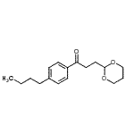 structure of CAS# 898787-13-8, 1-(4-Butylphenyl)-3-(1,3-dioxan-2-yl)-1-propanone;4'-n-Butyl-3-(1,3-dioxan-2-yl)propiophenone