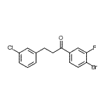 structure of CAS# 898787-16-1, 1-(4-Bromo-3-fluorophenyl)-3-(3-chlorophenyl)-1-propanone;4'-bromo-3-(3-chlorophenyl)-3'-fluoropropiophenone