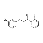 structure of CAS# 898787-24-1, 3-(3-Chlorophenyl)-1-(2-fluorophenyl)-1-propanone;3-(3-chlorophenyl)-2'-fluoropropiophenone