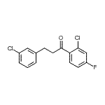 结构式 CAS# 898787-32-1, 1-(2-氯-4-氟苯基)-3-(3-氯苯基)-1-丙酮
