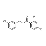 结构式 CAS# 898787-34-3, 1-(4-氯-2-氟苯基)-3-(3-氯苯基)-1-丙酮