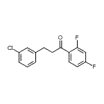 结构式 CAS# 898787-42-3, 3-(3-氯苯基)-1-(2,4-二氟苯基)-1-丙酮