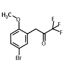 结构式 CAS# 898787-45-6, 3-(5-溴-2-甲氧基苯基)-1,1,1-三氟丙酮