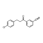 structure of CAS# 898787-68-3, 3-[3-(4-Chlorophenyl)propanoyl]benzonitrile;3-(4-chlorophenyl)-3'-cyanopropiophenone